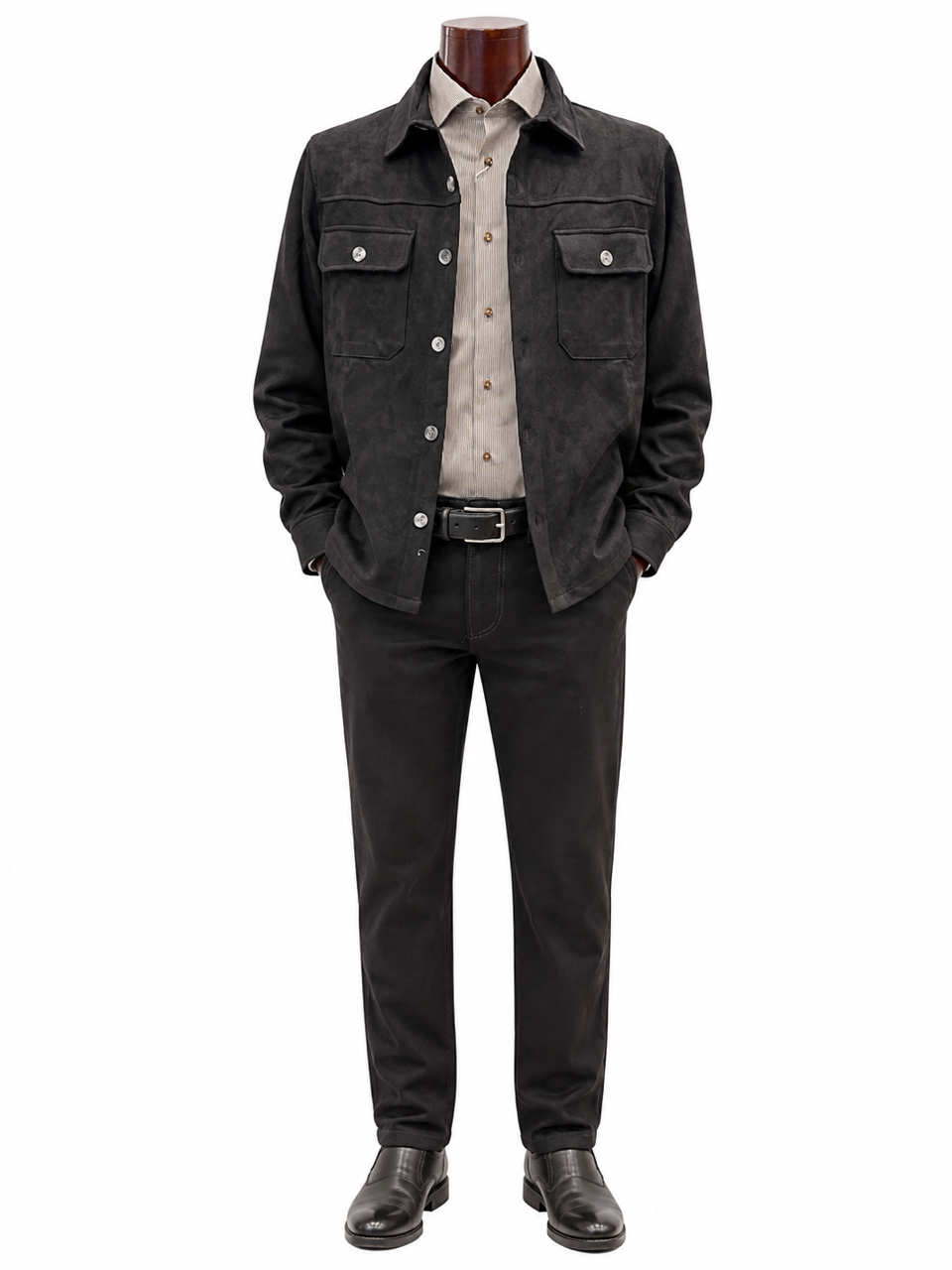  Overshirt svart från Peter Adams