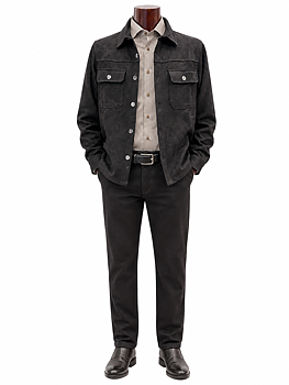  Overshirt svart från Peter Adams