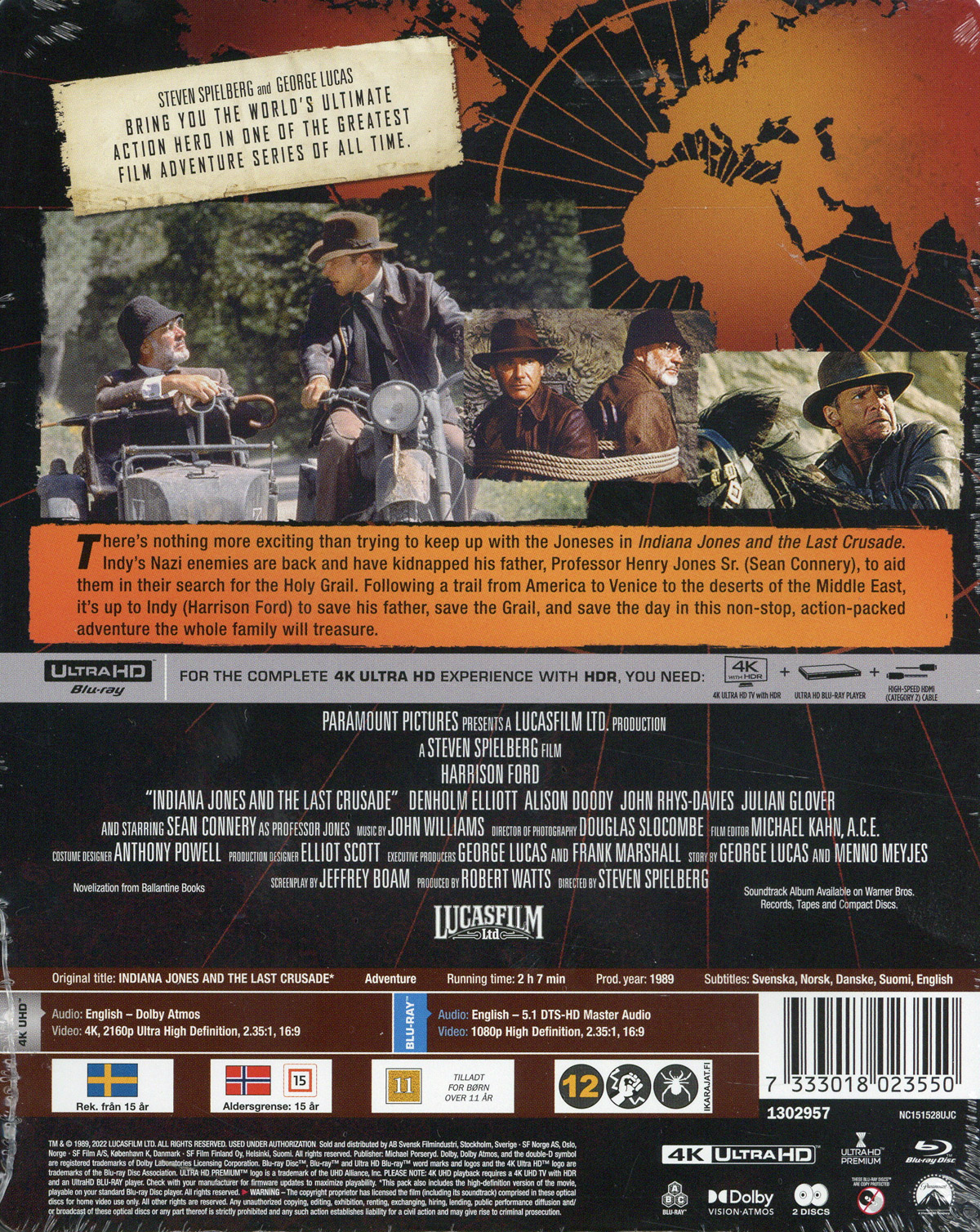 Indiana Jones And the Last Crusade (Limited Edition Steelbook) (4K Ultra HD + Blu-ray) - 2