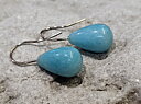 Amazonite drops, solid 925 silver hook