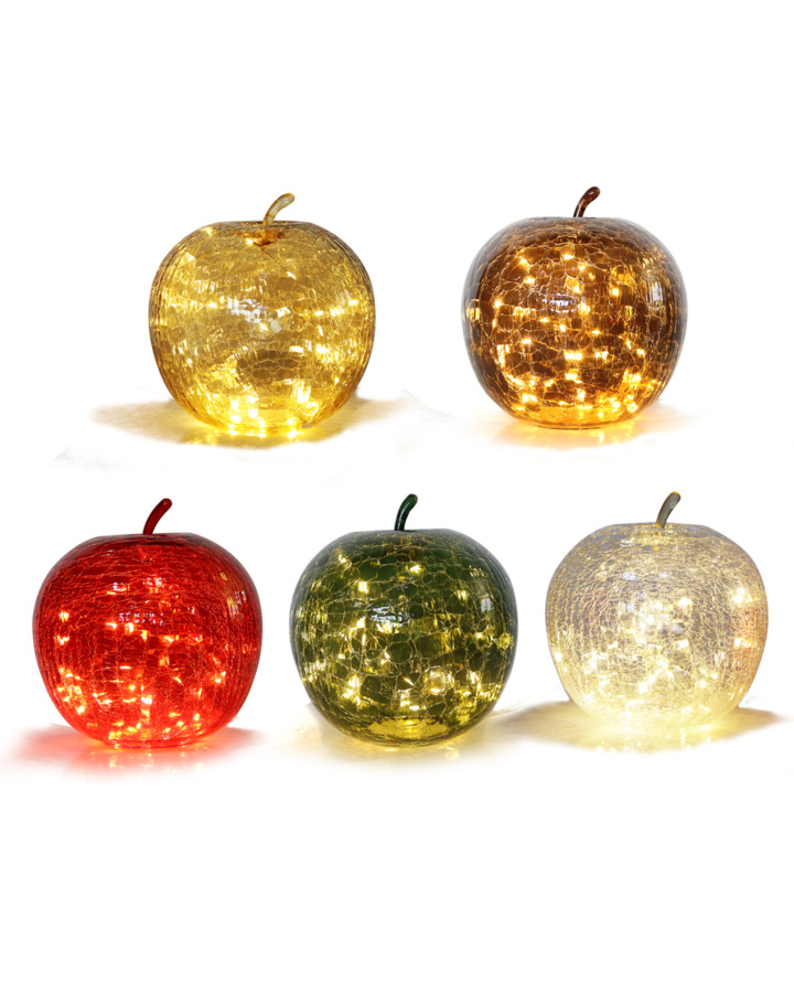 Bordslampa Äpple Glas - Klar - Timer/Dimmer - 22x20 cm - 3