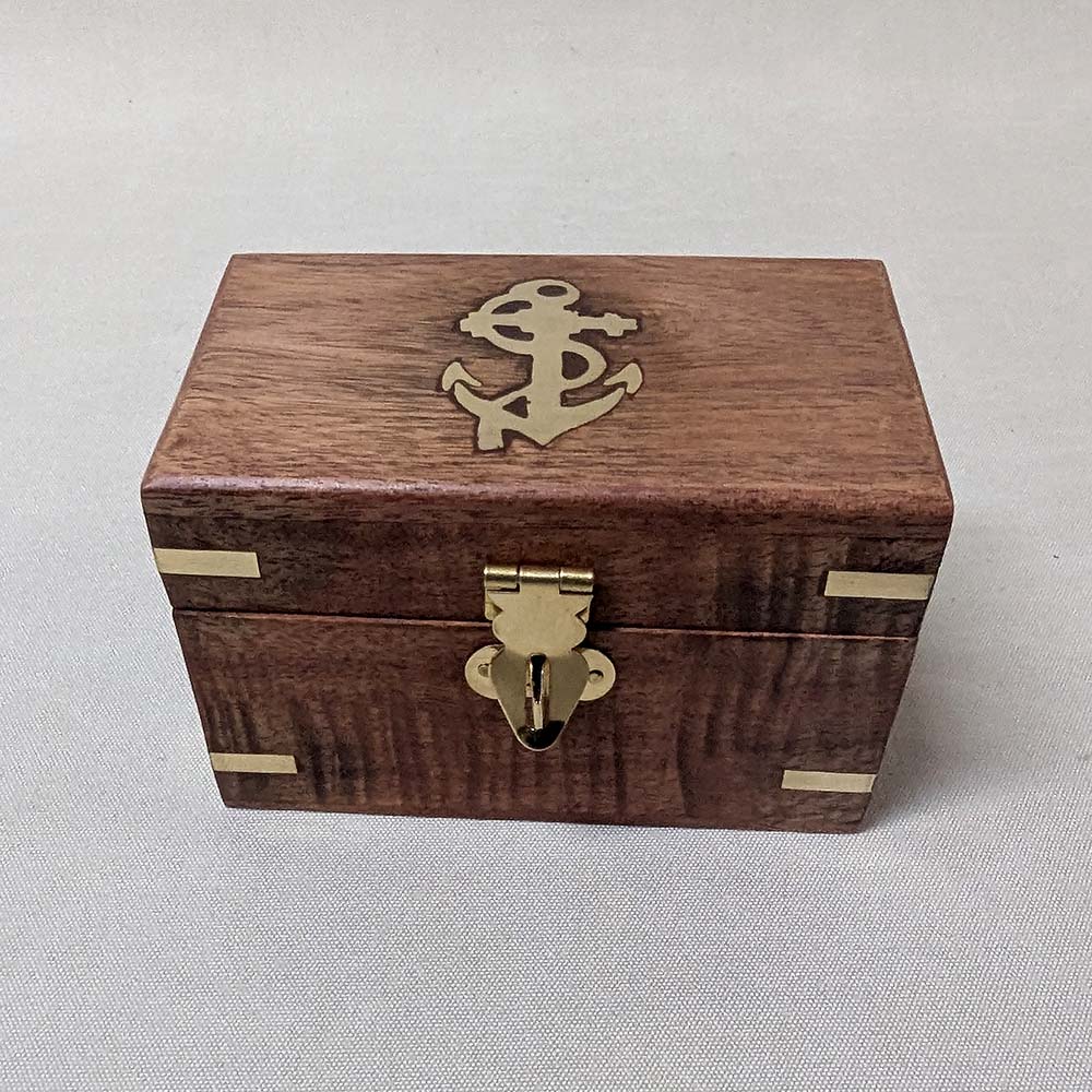 Kaptensbar in wooden box with 2 snap glass. - 3