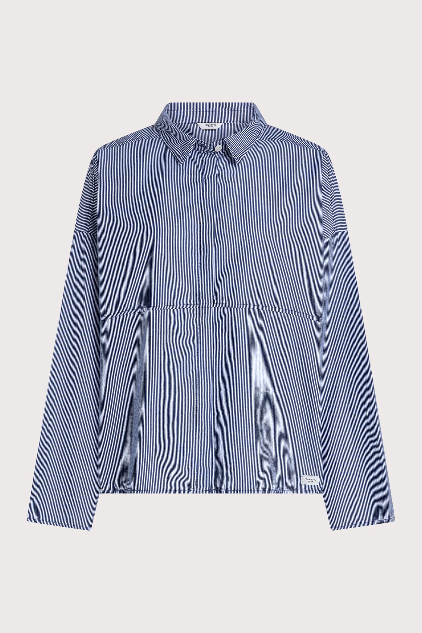 PENN&INK Blouse Blue Stripe