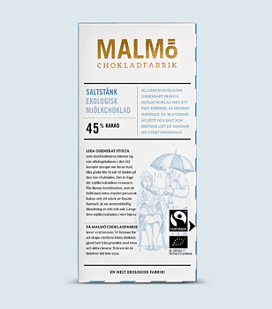 Malmö Chokladfabrik : Tegel Saltstänk Milk 45%