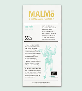 Malmö Chokladfabrik : Tegel Mintdröm Dark 55%