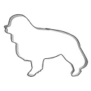 Gingerbread cookie cutter shaped like a Cavalier King Charles Spaniel