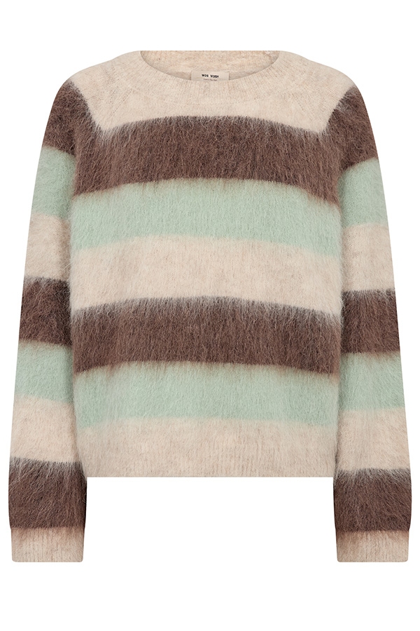 Mos Mosh - MMSuvi Stripe Knit Frosty Green - 3