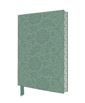 Artisan Art Notebook : Polly Rose Morris Rose Lace - Skrivbok med skinnkänsla, strukturmönster och läsband linjerad A5