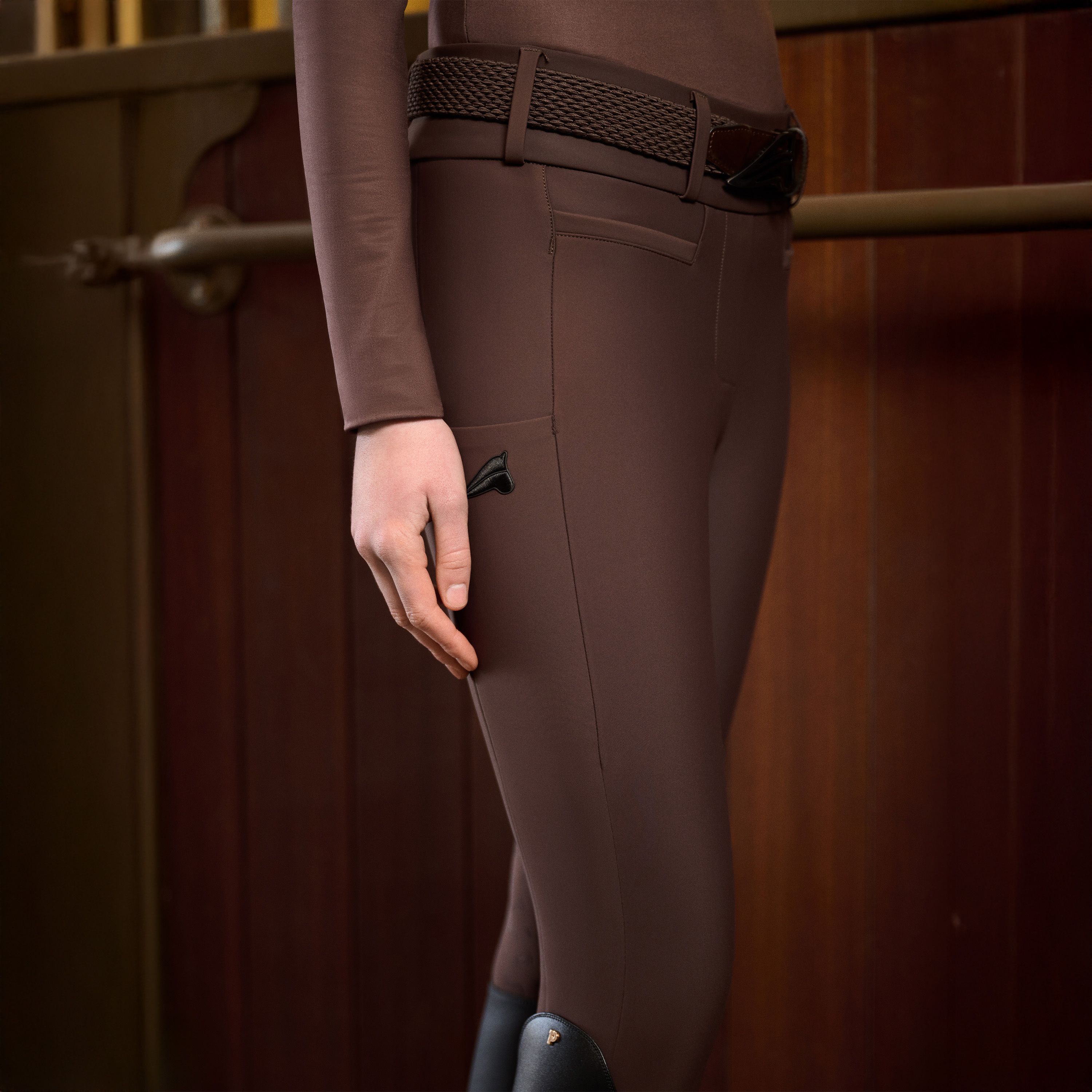 Euro-Star Vinterridtights Enforce FullGrip Maroon - 7