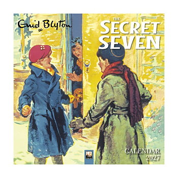Enid Blyton : The Secret Seven Mini Wall Calendar 2027 - Väggkalender i lite mindre format med bokomslag