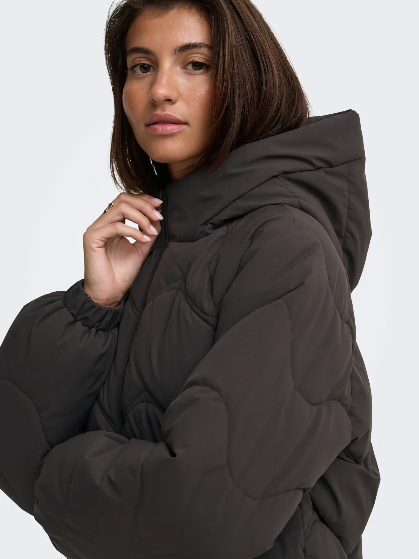 Jacqueline de Yong - Power Short Puffer Jacka Brun - 5