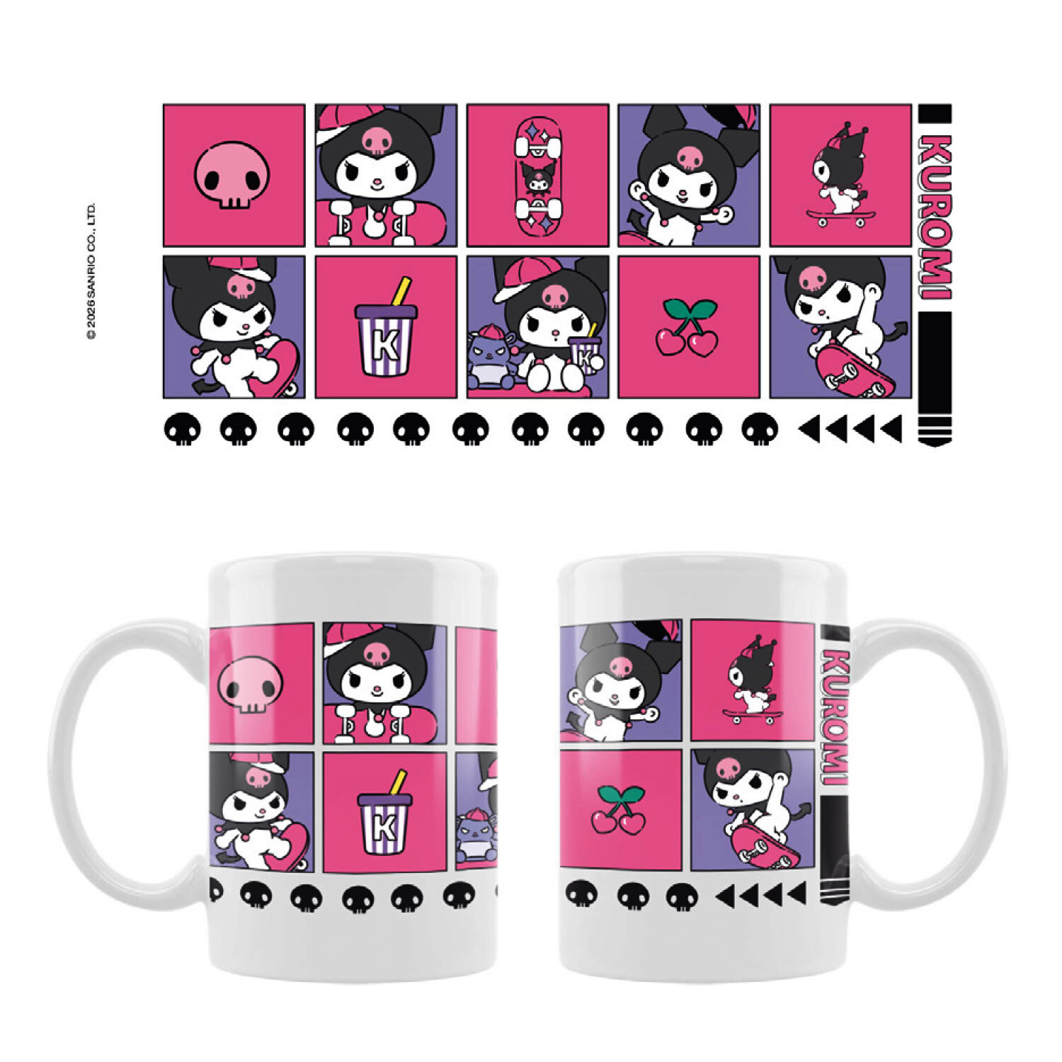 Kuromi Porslinsmugg 400 ml - Sk8 For Life - 4