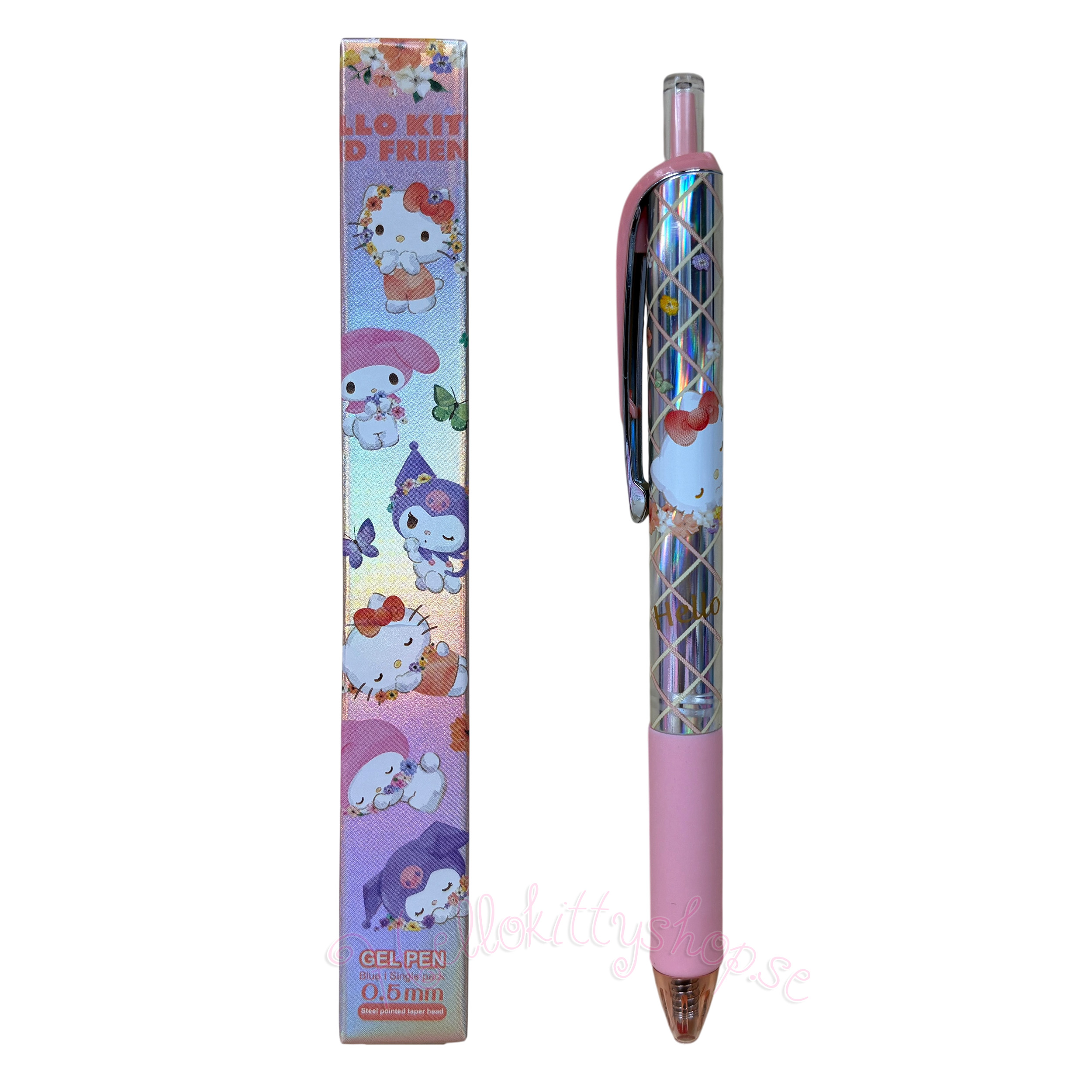 Hello Kitty and Friends Premium Holografisk Gelpenna i Presentask - Hello Kitty