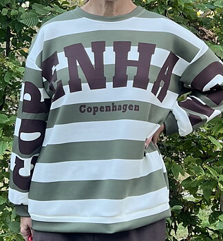 Marta Sweatshirt Nerina Armygrön/Brun