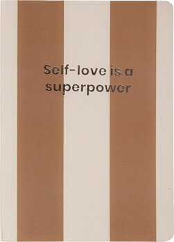 Note book brun/vit "Self-love is a superpower"