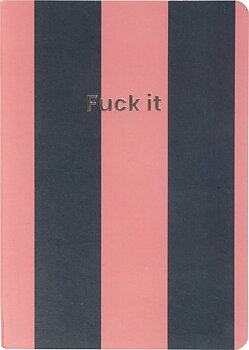 Note book blå/rosa "Fuck it"