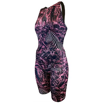 Baddräkt Dam Safari pink FKW med ben - Lane 4