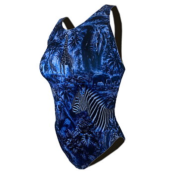 Women's Safari Blue XM Swimsuit - Lane 4