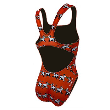 Girls' Swimsuit SUMMERTIME Orange XM - Lane 4