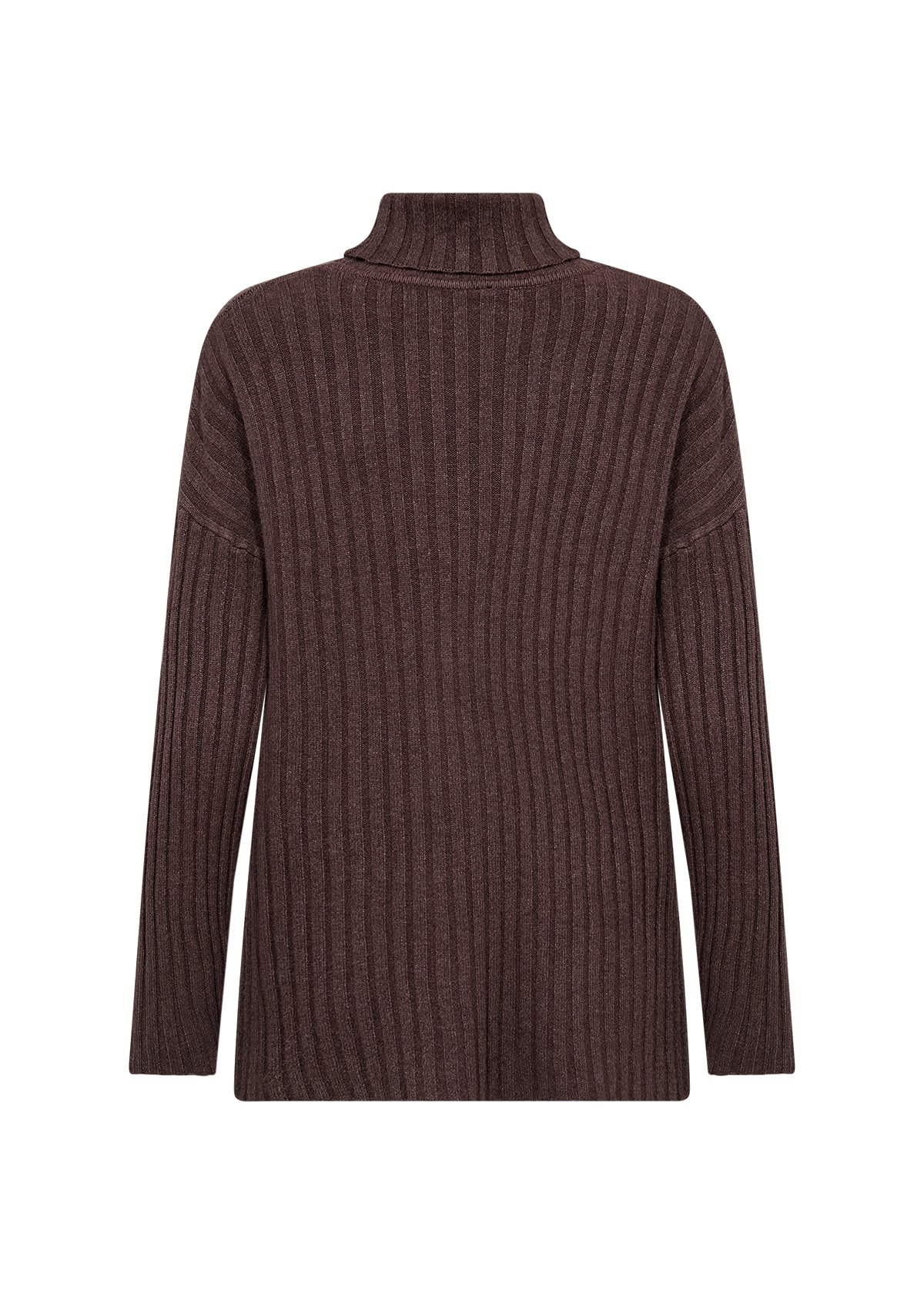 SC-KANITA 22 Pullover Brun Stickad Polo - 4