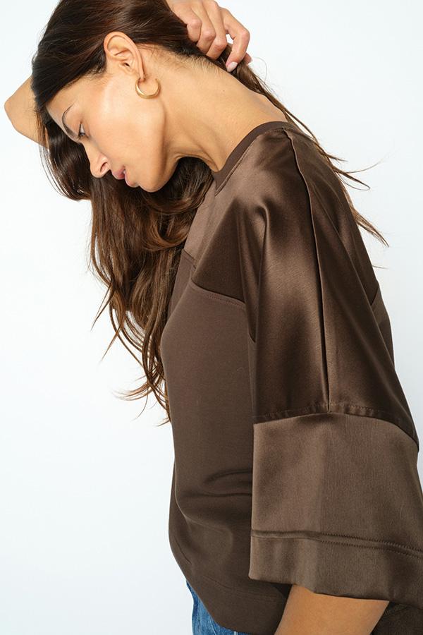 Mos Mosh - MMLeia O-SS Satin Sweatshirt Delicisio - 3