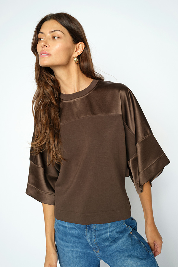Mos Mosh - MMLeia O-SS Satin Sweatshirt Delicisio - 2
