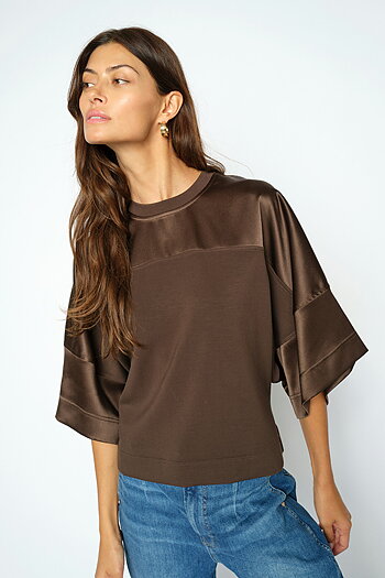 Mos Mosh - MMLeia O-SS Satin Sweatshirt Delicisio