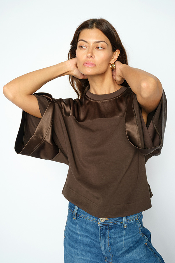 Mos Mosh - MMLeia O-SS Satin Sweatshirt Delicisio