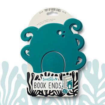 Book-Tails : Octopus Pop Up Book Ends  - Set med två uppfällbara bokstöd Bläckfisk