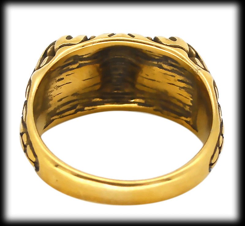 Fantastisk uggla ring i guldpläterat rostfritt stål. - 2