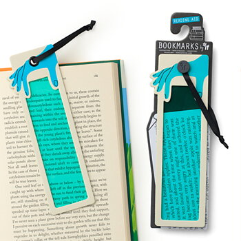 Reading Aid : Bookmark Green - Bokmärke och läshjälp i ett