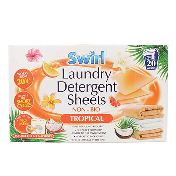 Swirl Laundry Detergent Sheets Tropical 20st