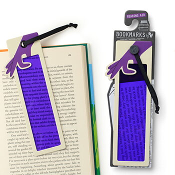 Reading Aid : Bookmark Purple - Bokmärke och läshjälp i ett