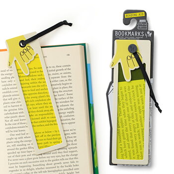 Reading Aid : Bookmark Yellow - Bokmärke och läshjälp i ett