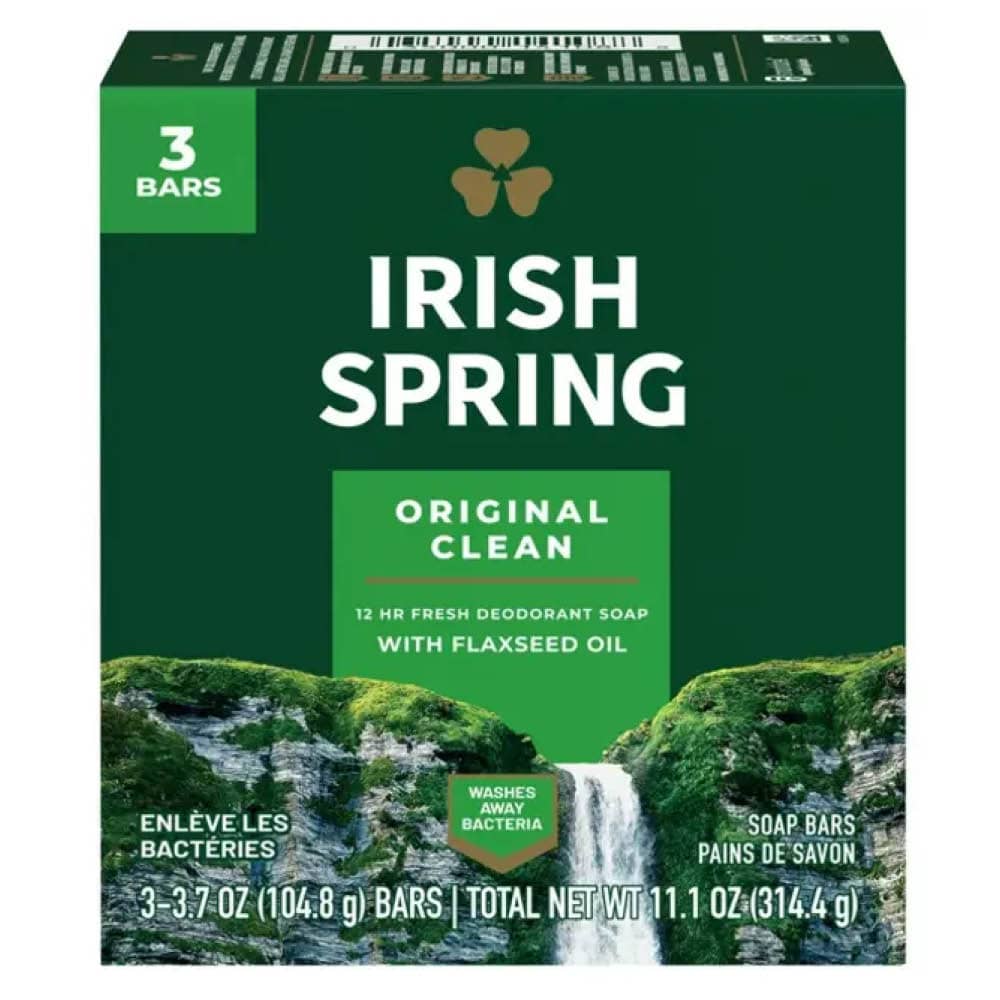 Irish Spring Original Clean Bar Soap 3-pack 104.8g