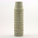 Hertha Bengtson (1960s) Gray Vase with Relief Decor 27 cm
