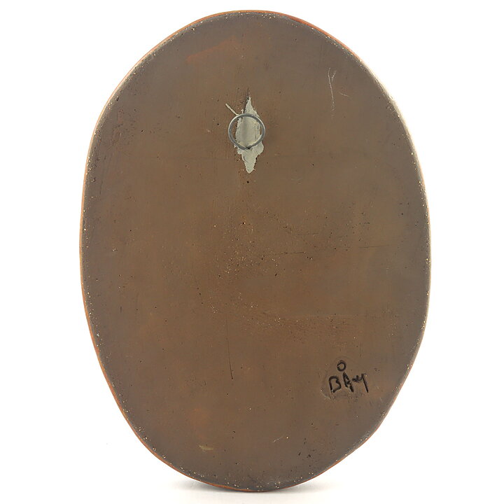 ビルガー・オーストレム  カラフルな木の陶板  29cm  1960年代