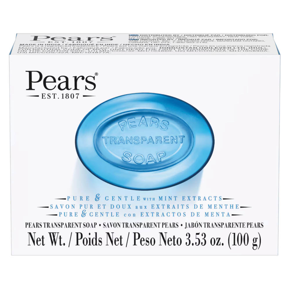 Pears Pure & Gentle Blue Mint Soap Bar 125g
