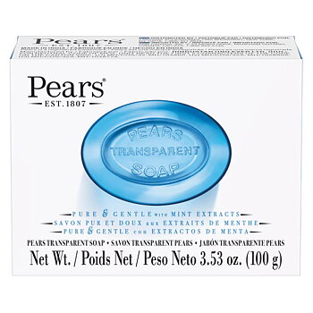 Pears Pure & Gentle Blue Mint Soap Bar 125g