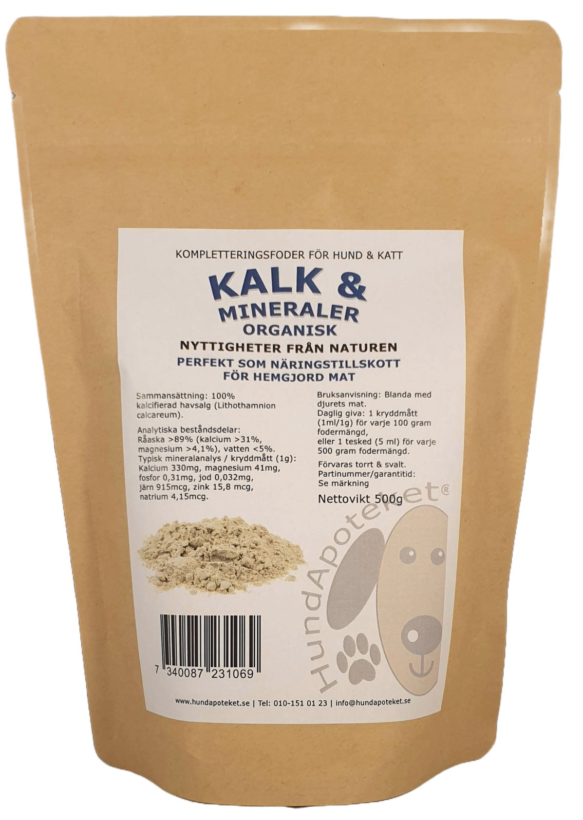 Kalk organiska mineraler & spårämne HundApoteket - 2