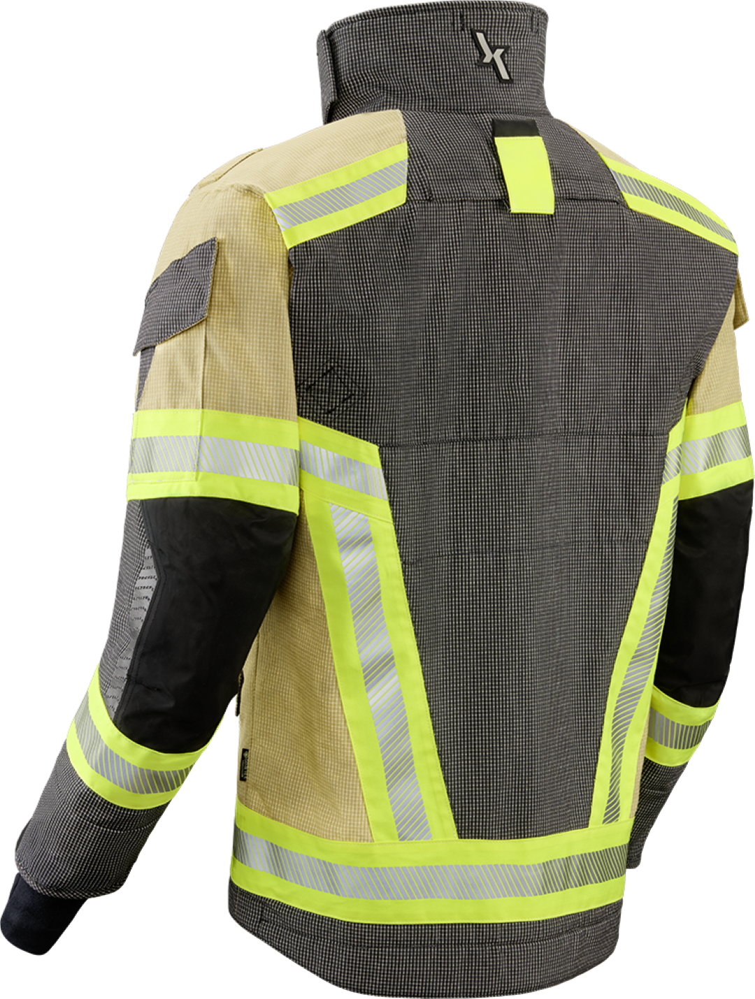 Brannbekledning for Røykdykking TEXPORT FIRE EVO ONE Jakke i Mørk blå/Gold farge, Neste generasjons røykdykkerbekledning. Lansert under Interschuts messen. - 4