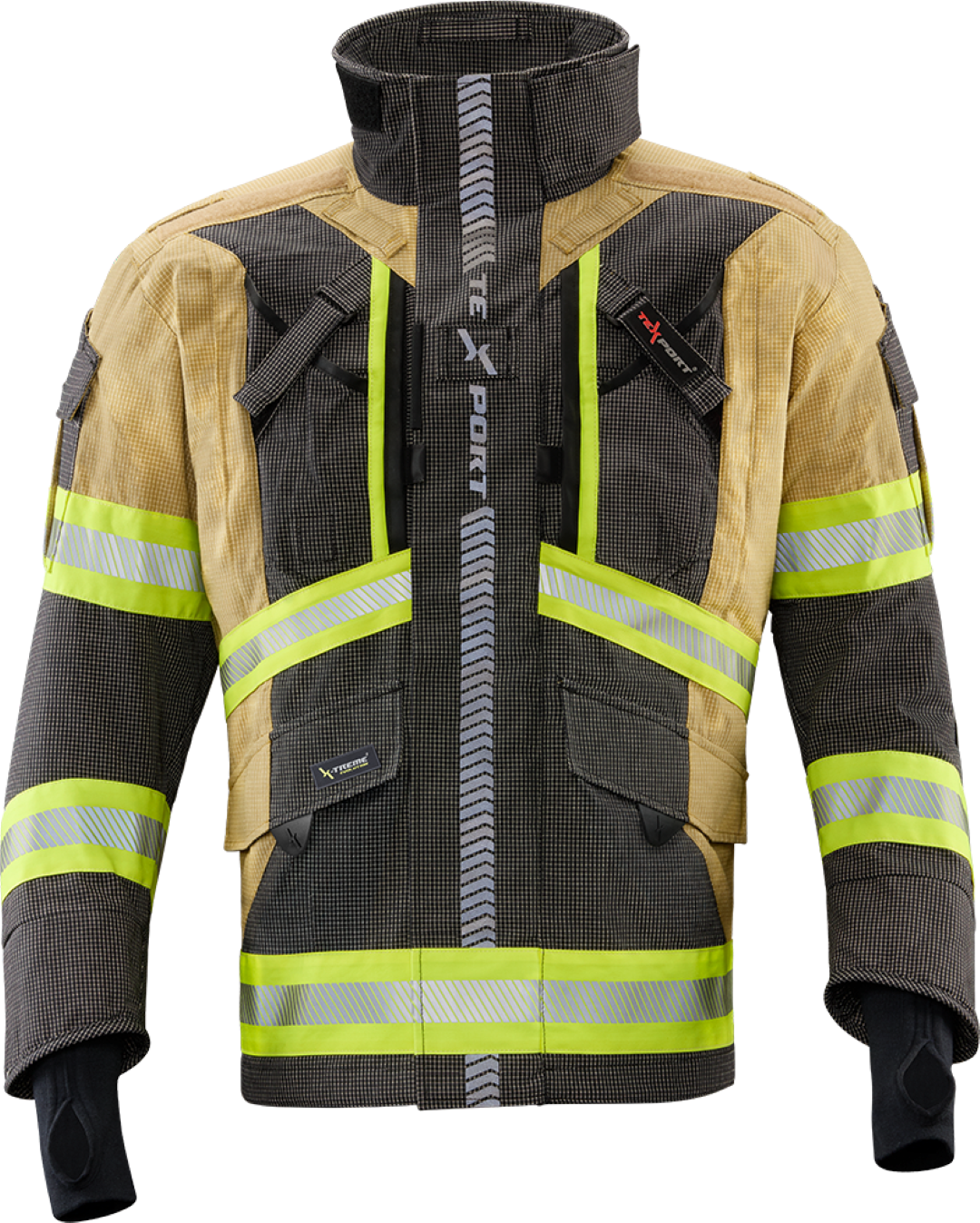 Brannbekledning for Røykdykking TEXPORT FIRE EVO ONE Jakke i Mørk blå/Gold farge, Neste generasjons røykdykkerbekledning. Lansert under Interschuts messen. - 2
