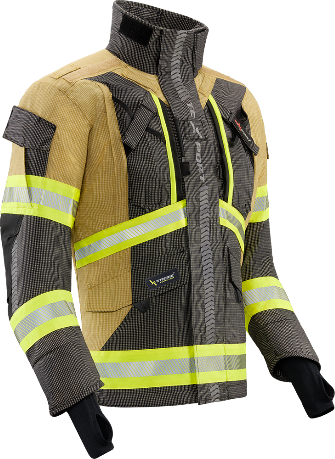 Brannbekledning for Røykdykking TEXPORT FIRE EVO ONE Jakke i Mørk blå/Gold farge, Neste generasjons røykdykkerbekledning. Lansert under Interschuts messen. - 3
