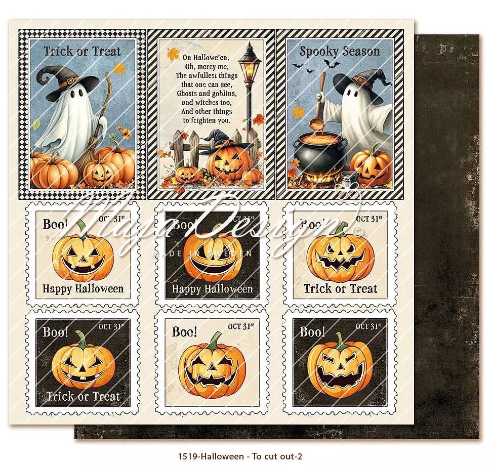 MAJA DESIGN  -Halloween - 6x6" Paper pack - 12
