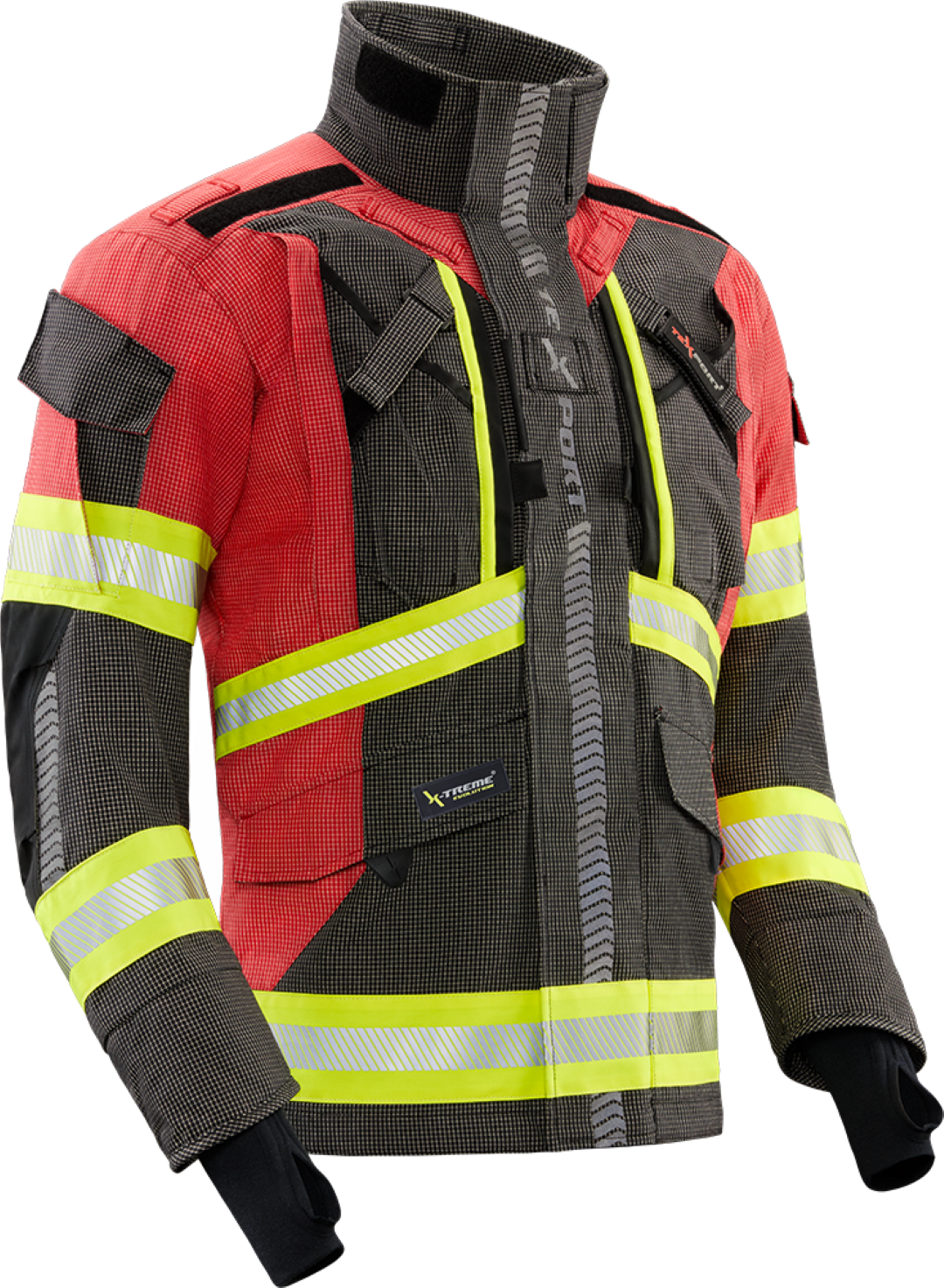 Brannbekledning for Røykdykking TEXPORT FIRE EVO ONE Jakke i Mørk blå/Rød farge, Neste generasjons røykdykkerbekledning. Lansert under Interschuts messen. - 3