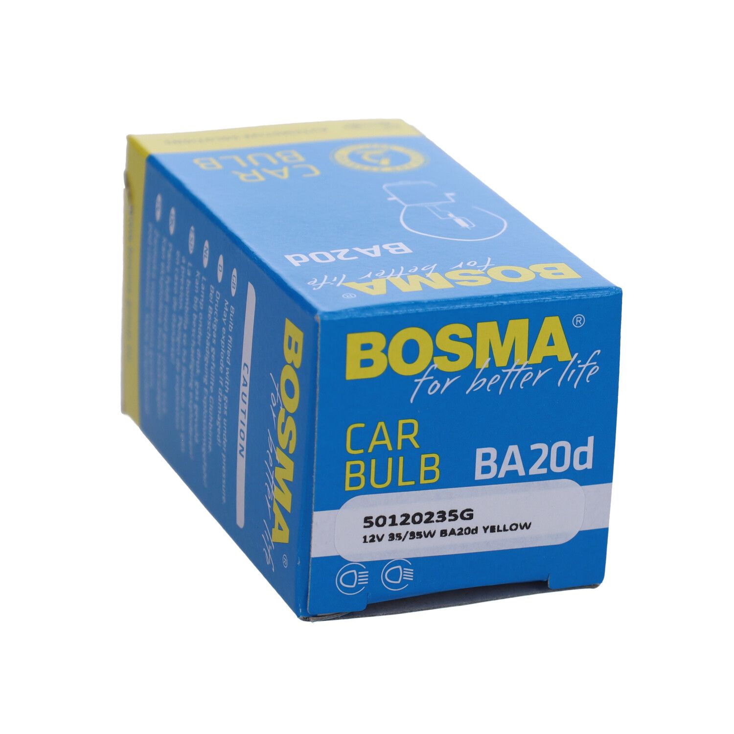 BA20D 12V 35/35W Light Bulb  Yellow - 3