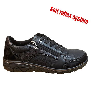 Relife 26801‑1 Black/Noir – Komfort, stabilitet och Soft Reflex‑teknologi med smidig snörning & dragkedja