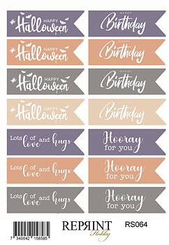  Reprint Stickers - Enchanted Halloween Svensk text -11x16 cm