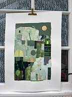 Collage "Hydra" av Maria C Bernhardsson. Orginal utan ram. 70x50cm.