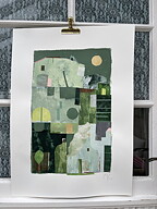Collage "Hydra" av Maria C Bernhardsson. Orginal utan ram. 70x50cm.